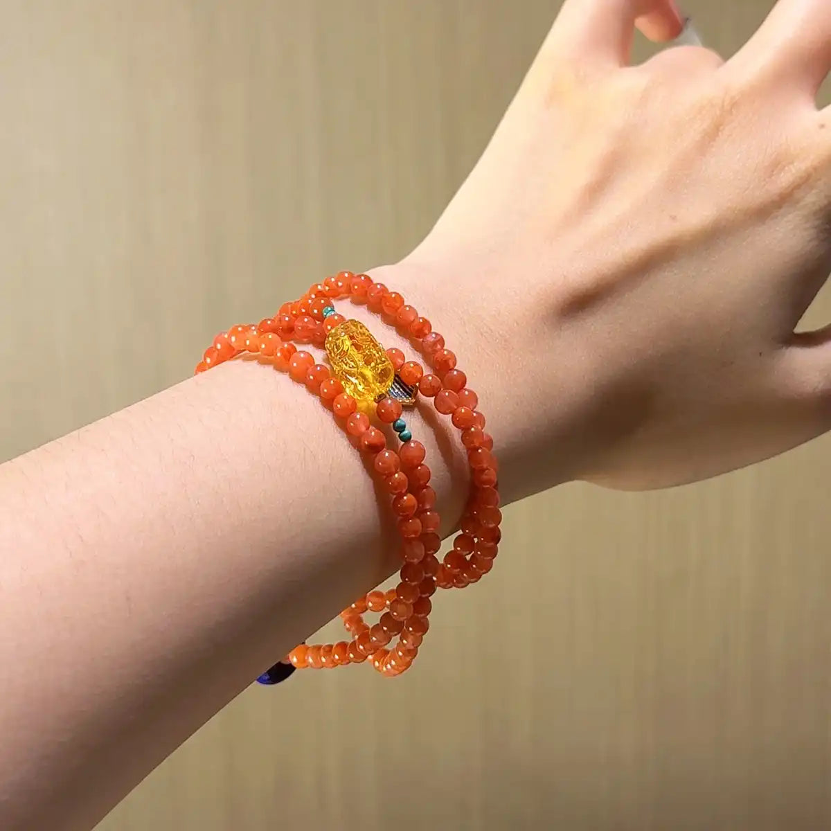 Ember Flow Multi-Wrap — Nanhong Agate Bracelet
