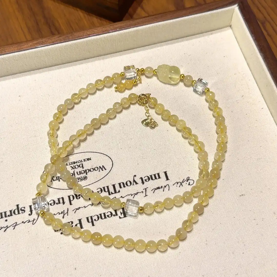 Golden Clarity Wrap Bracelet