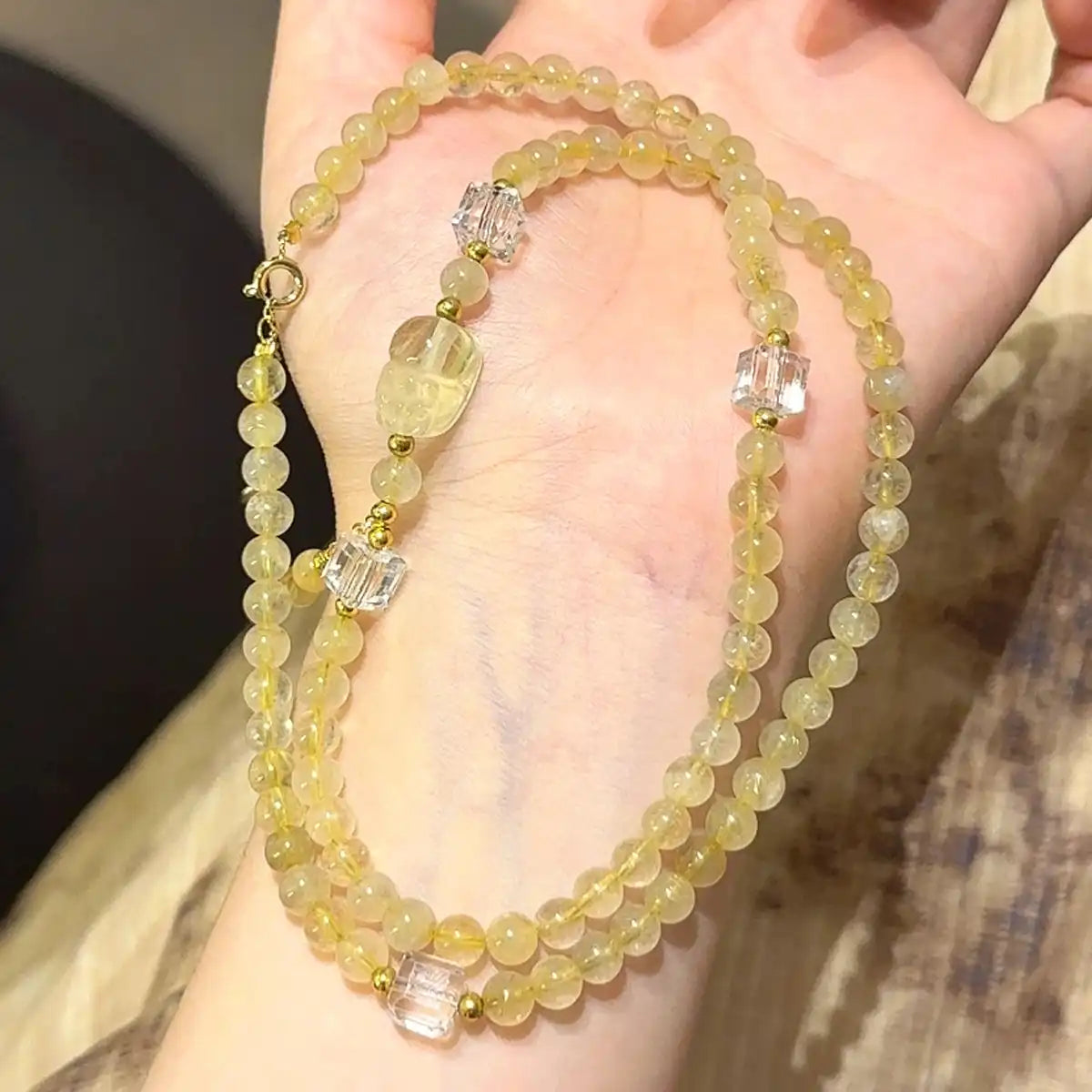 Golden Clarity Wrap Bracelet