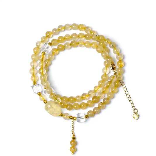 Golden Clarity Wrap Bracelet