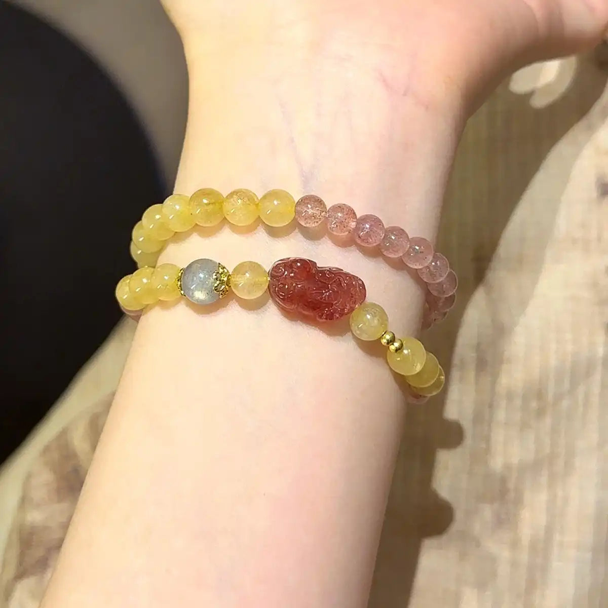 Rose Dawn Fortune Wrap Bracelet