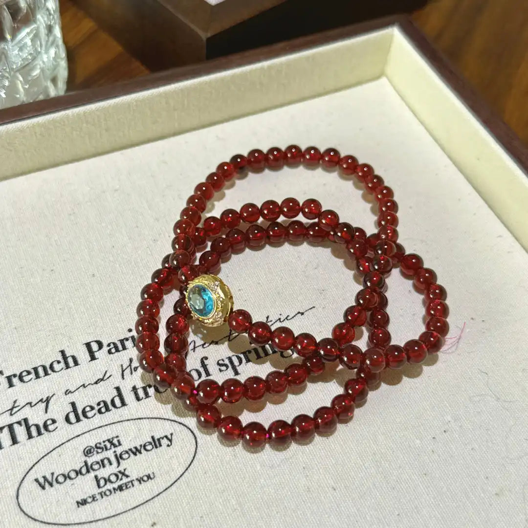 Crimson Vitality Wrap Bracelet