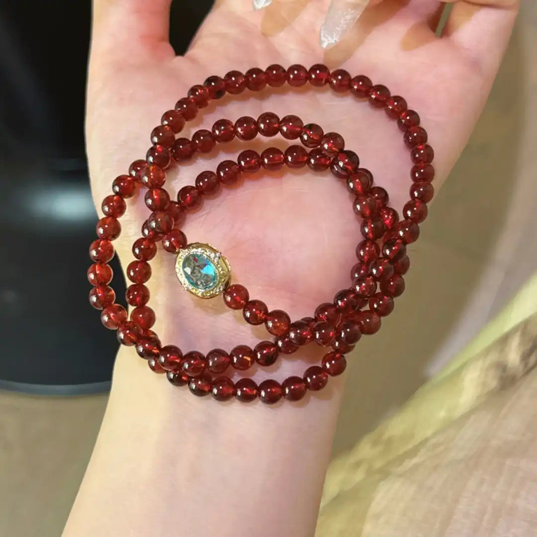 Crimson Vitality Wrap Bracelet