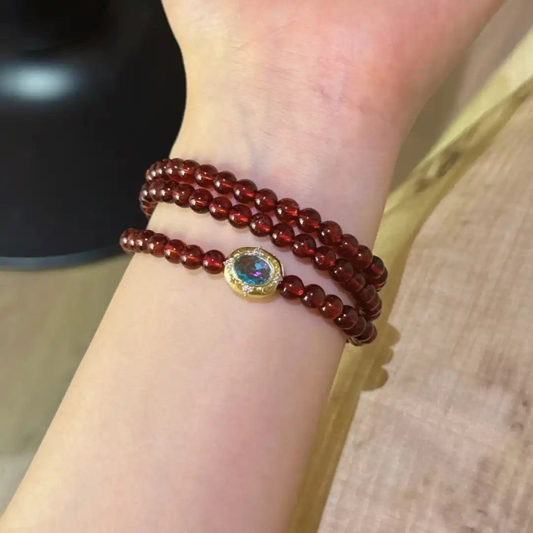 Crimson Vitality Wrap Bracelet