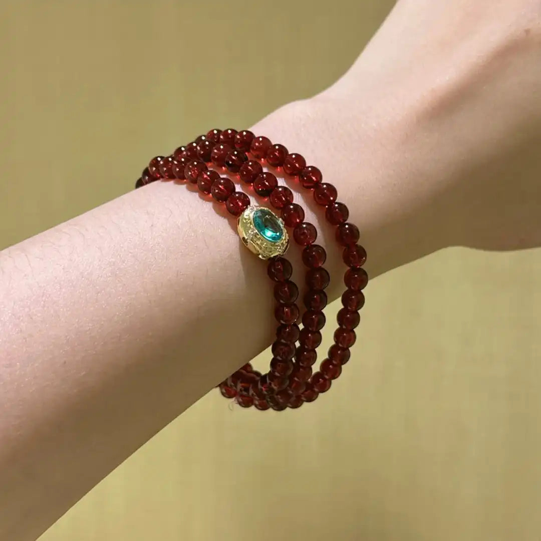 Crimson Vitality Wrap Bracelet