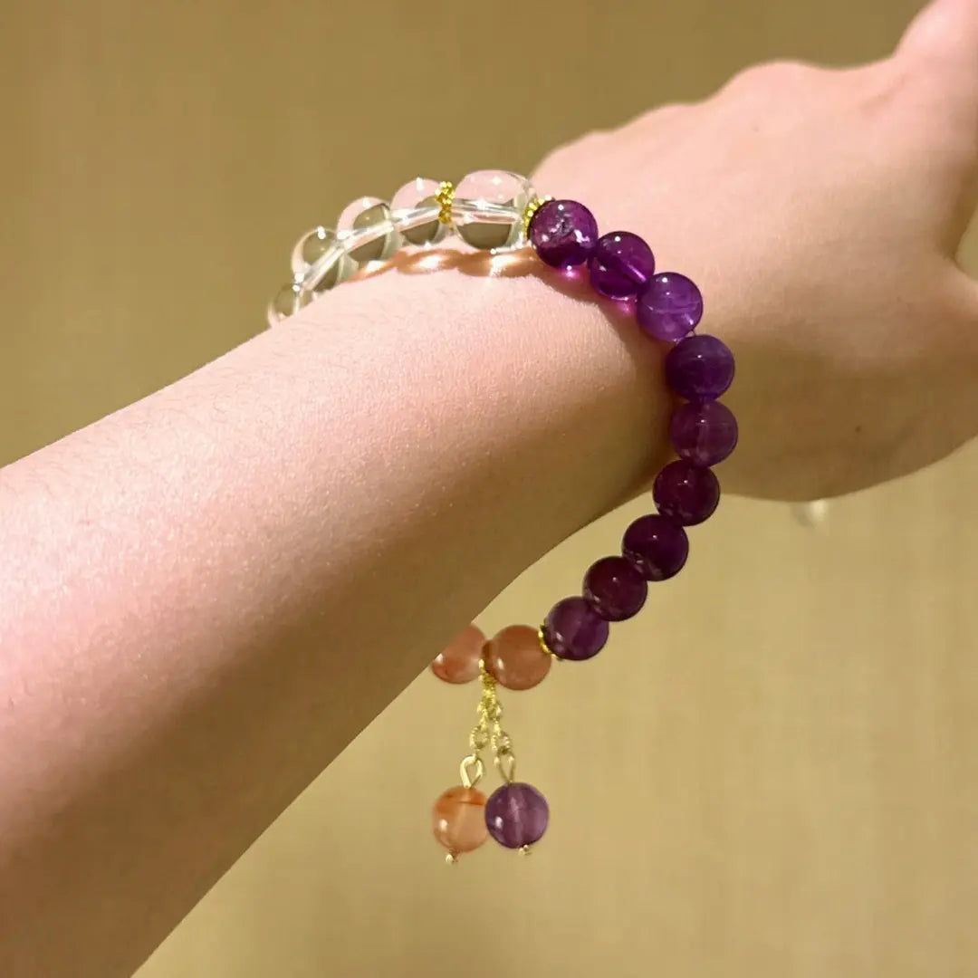 Amethyst · Clear Quartz Prosperity Flow Bracelet