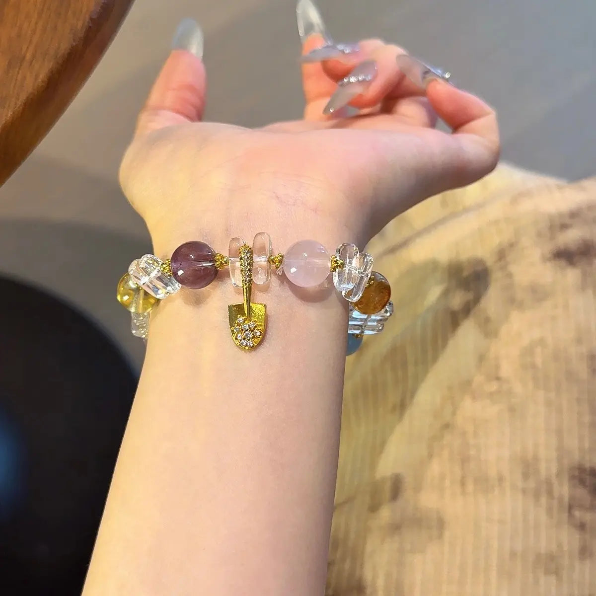 Fortune Layers Clear Quartz Bracelet