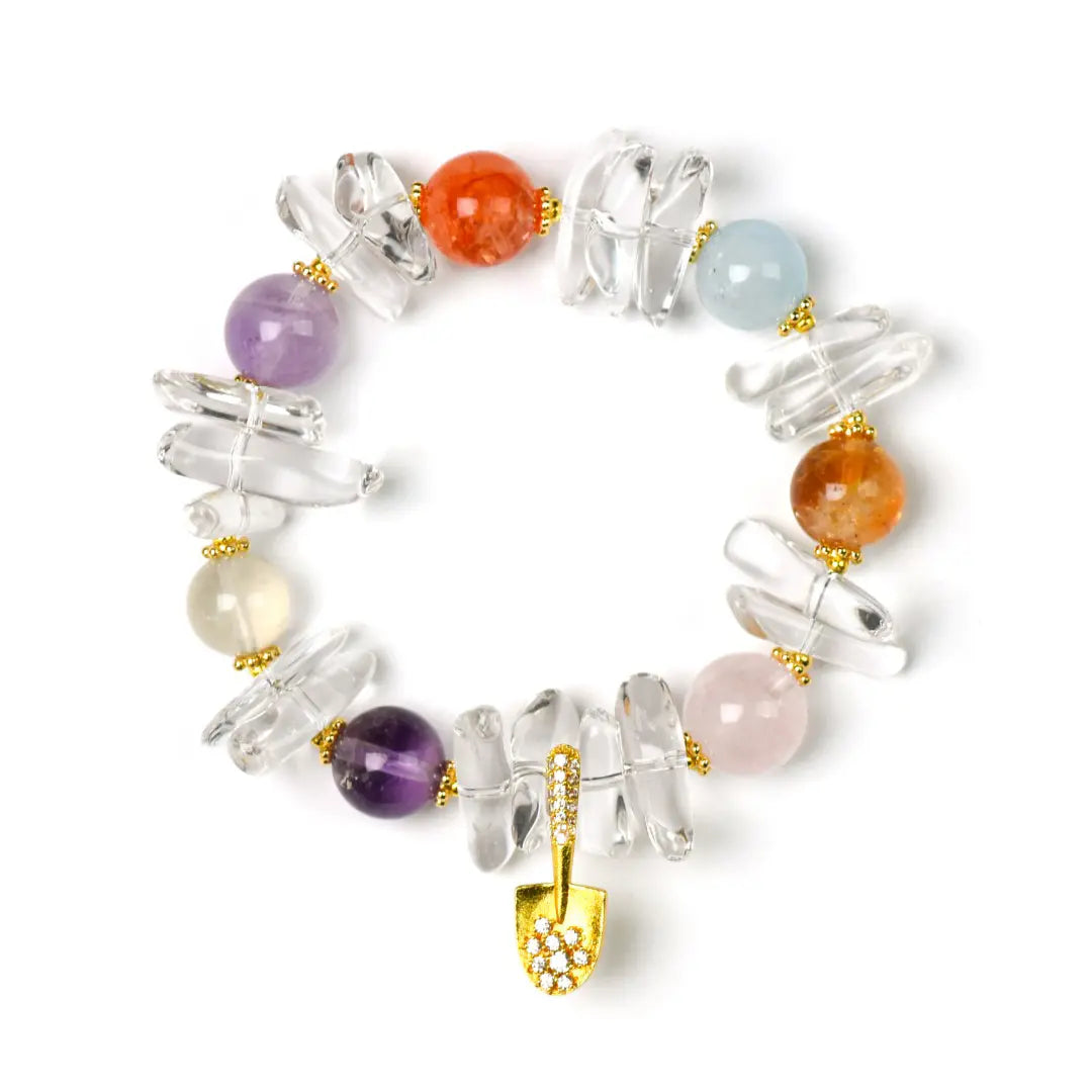 Fortune Layers Clear Quartz Bracelet