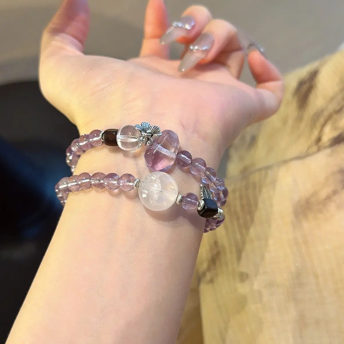 Thought Anchor Amethyst Multi-Wrap Bracelet