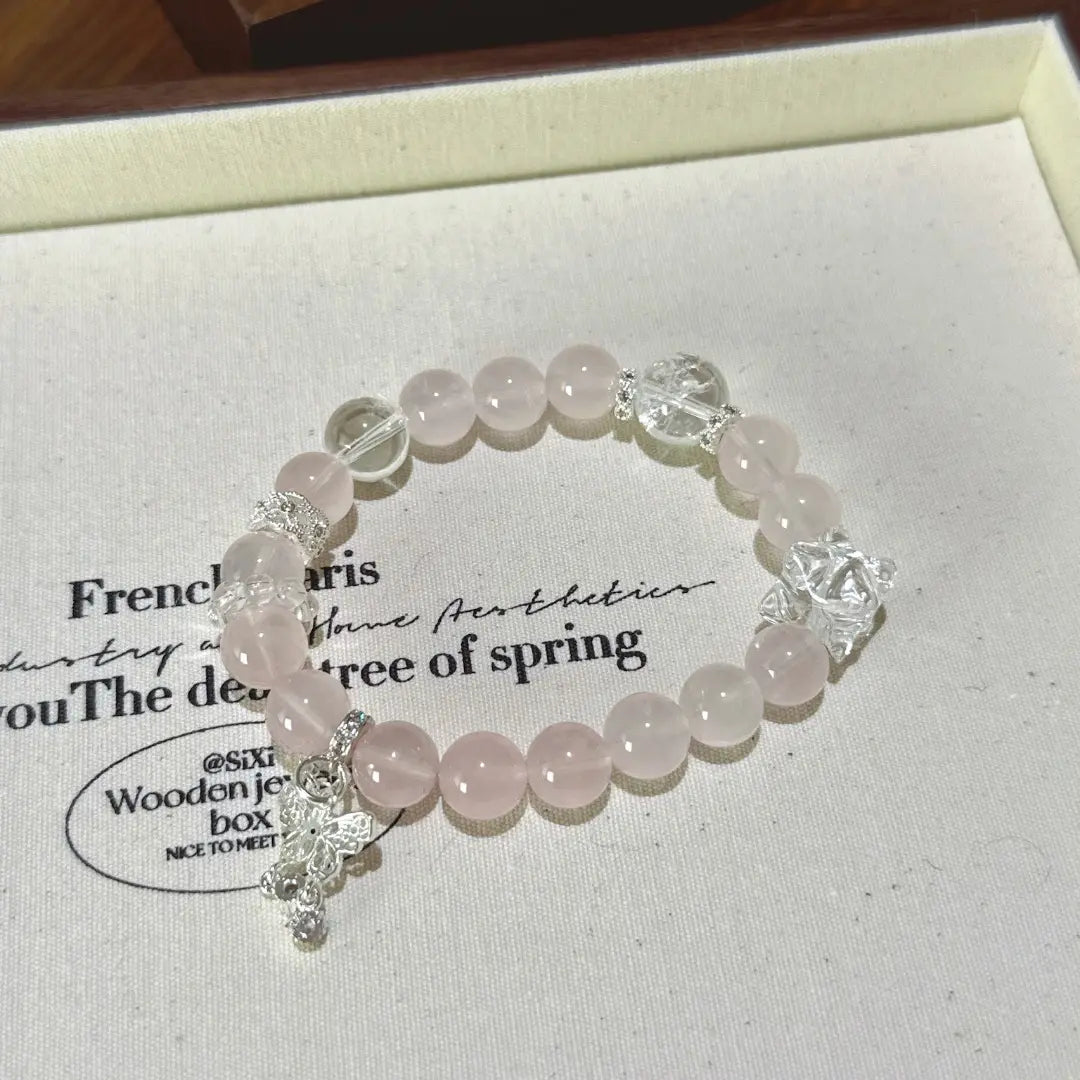 Handcrafted shopify--jewelry-material-1dyzjxql; rose-quartz; clear-quartz; white-azeztulite Detail for Love - Astara