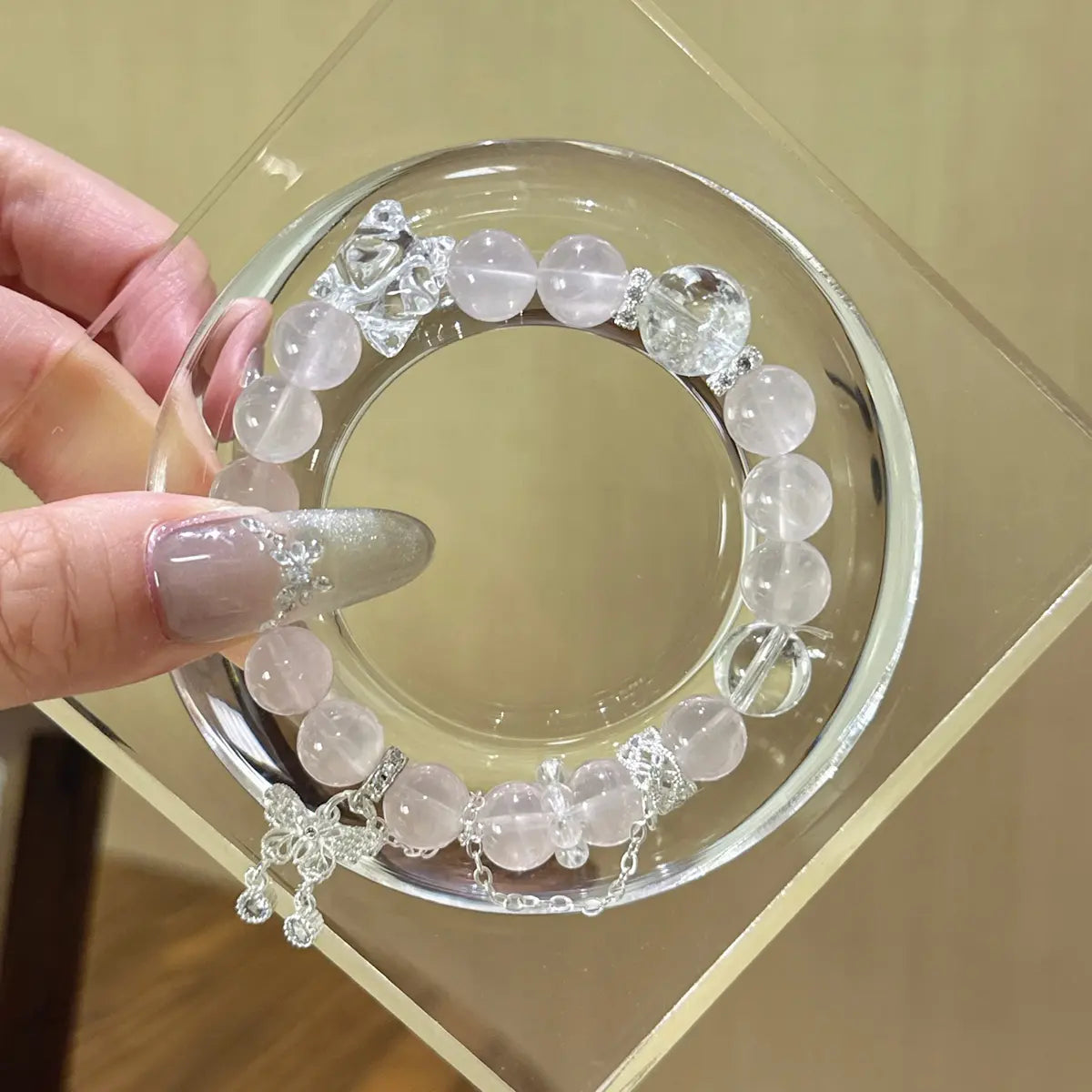 Handcrafted shopify--jewelry-material-1dyzjxql; rose-quartz; clear-quartz; white-azeztulite Detail for Love - Astara