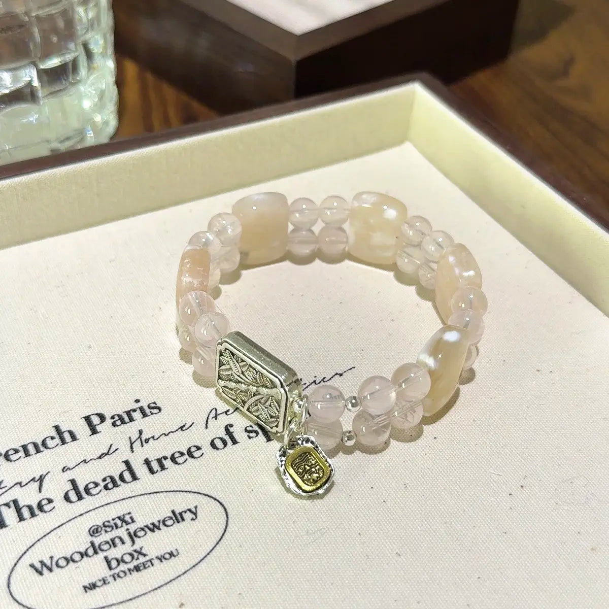 Handcrafted shopify--jewelry-material-1dyzjxql; sakura-agate; rose-quartz Detail for Love - Astara