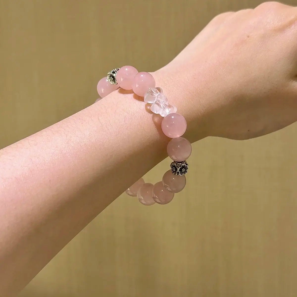 Handcrafted rose-quartz; clear-quartz Detail for Love - Astara