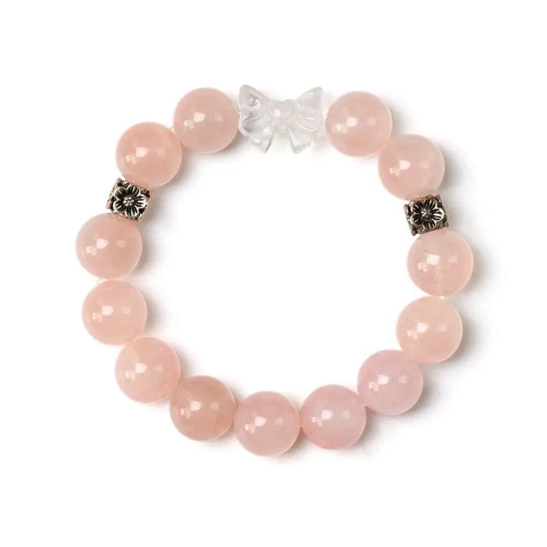 rose-quartz; clear-quartz Love Crystal Jewelry - Bowlight Rose Quartz Bracelet | Astara