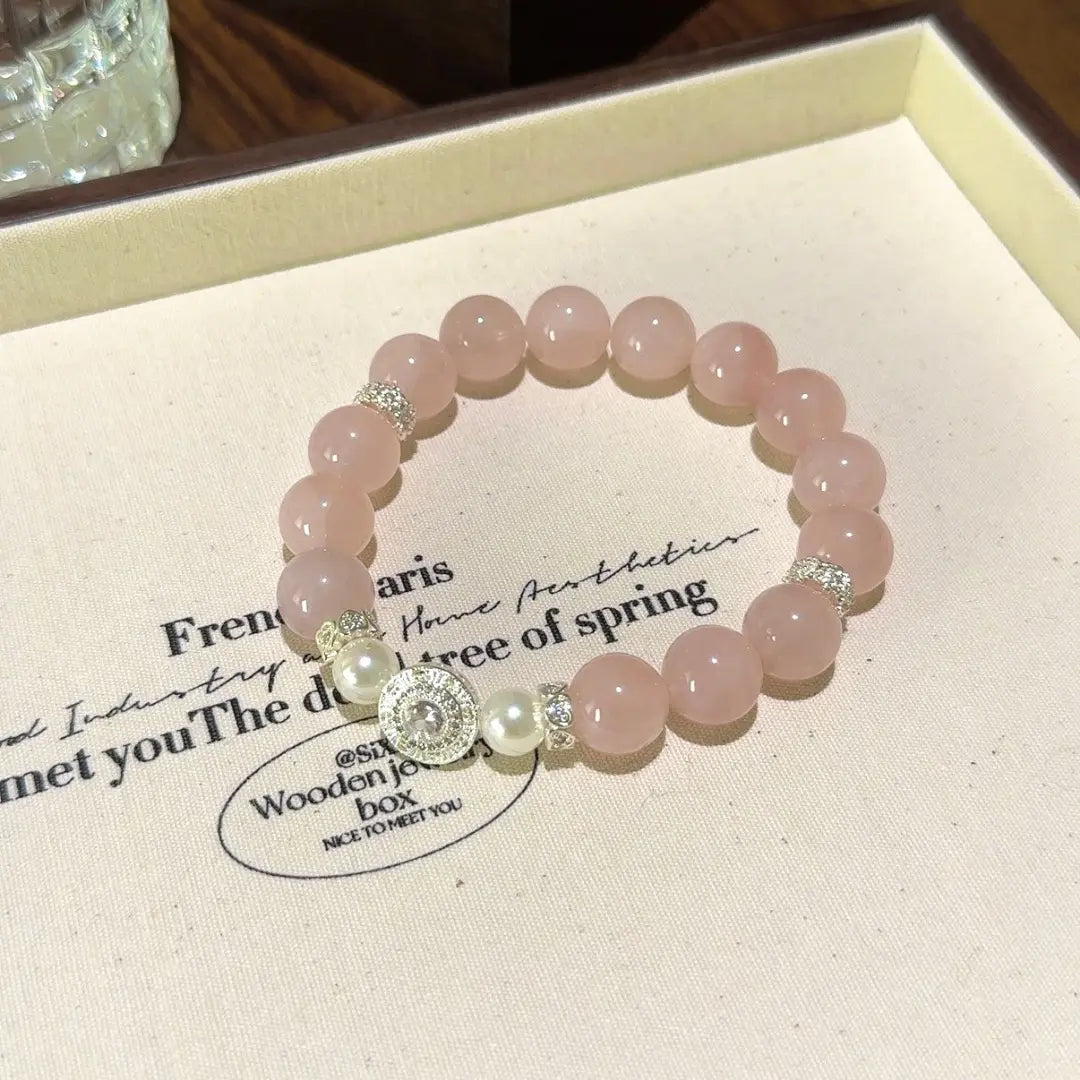 Handcrafted shopify--jewelry-material-1dyzjxql; shell-pearl; rose-quartz Detail for Love - Astara