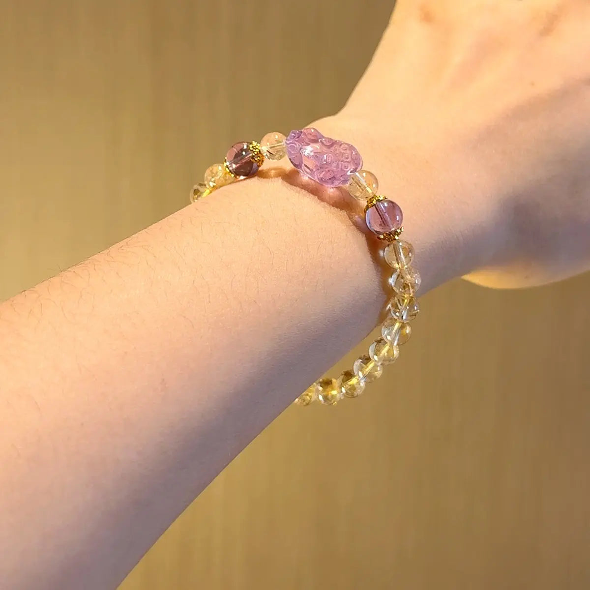 Handcrafted shopify--jewelry-material-bjo6nad9; amethyst; citrine-crystal Detail for Abundance - Astara