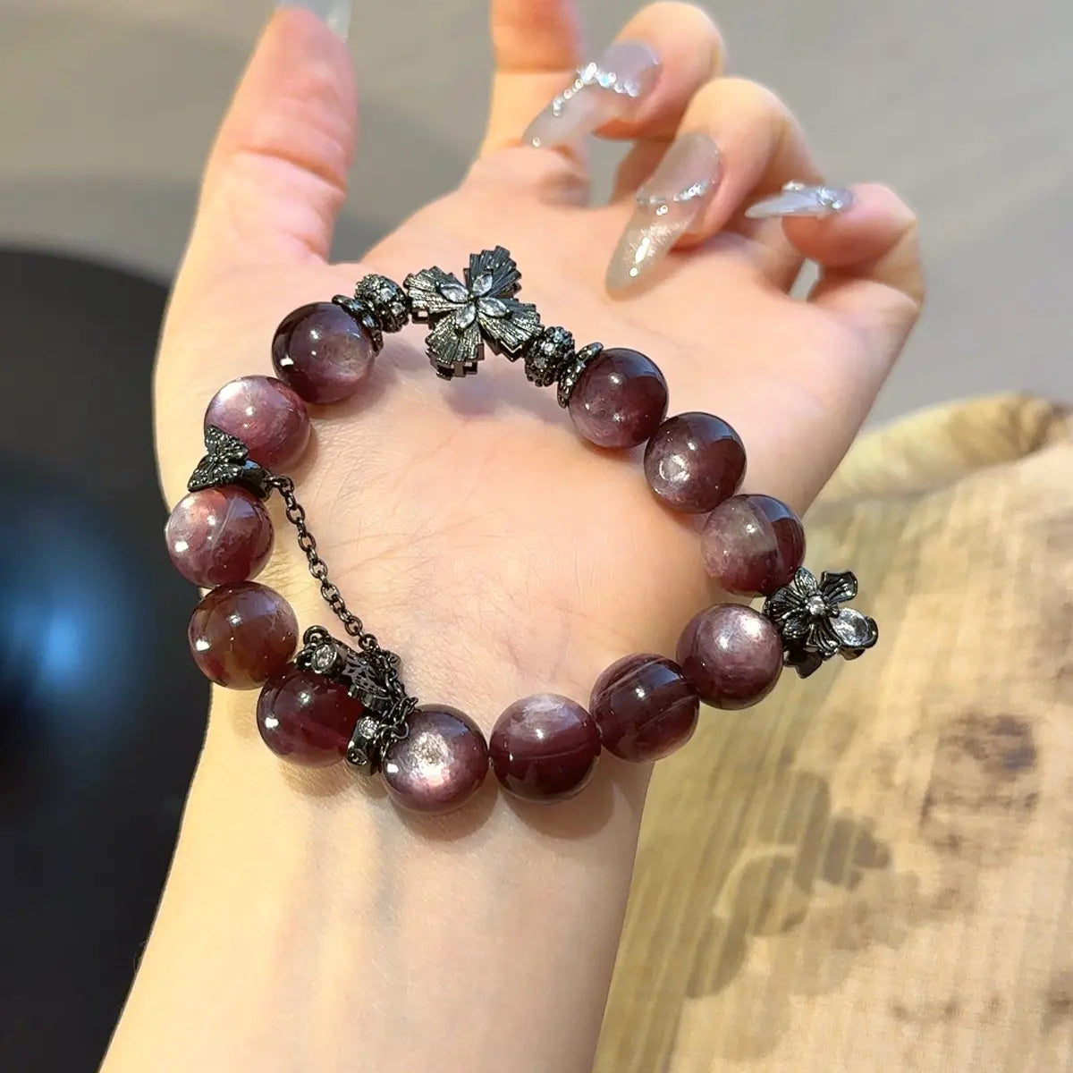 Handcrafted shopify--jewelry-material-1dyzjxql; lepidolite Detail for Healing - Astara