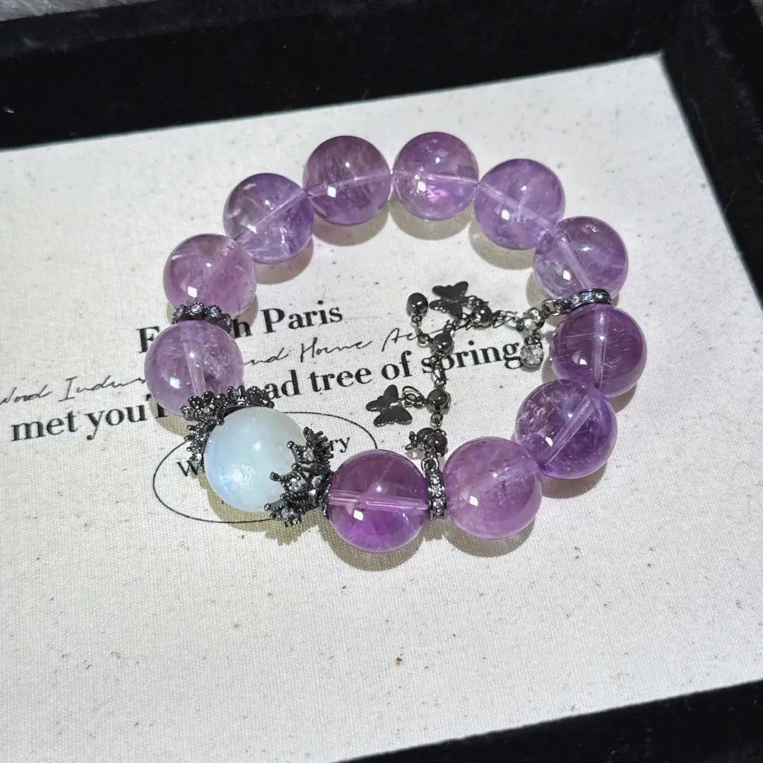 Handcrafted shopify--jewelry-material-1dyzjxql; white-phantom-quartz; amethyst Detail for Love - Astara