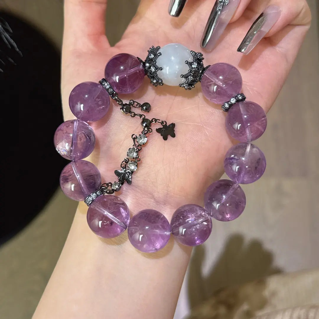 Handcrafted shopify--jewelry-material-1dyzjxql; white-phantom-quartz; amethyst Detail for Love - Astara