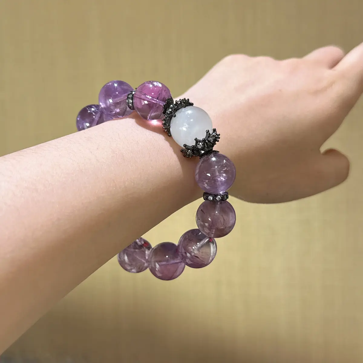 Handcrafted shopify--jewelry-material-1dyzjxql; white-phantom-quartz; amethyst Detail for Love - Astara