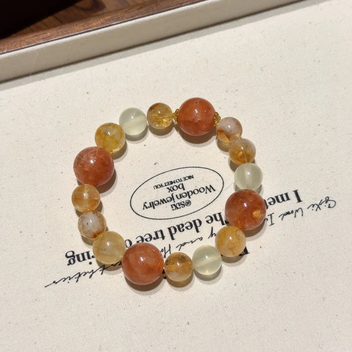 Handcrafted yellow-hematoid-quartz; red-hematoid-quartz; citrine-crystal Detail for Abundance - Astara
