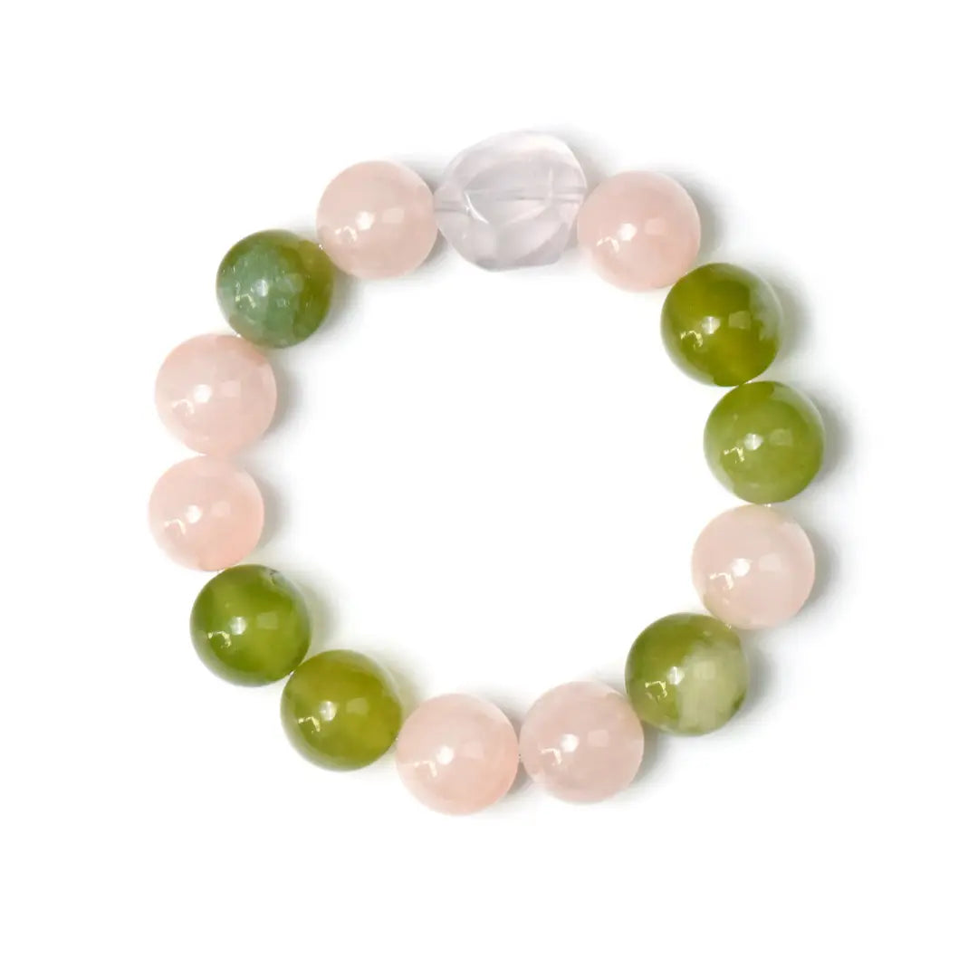 jade; rose-quartz Love Crystal Jewelry - Blossom Jade Reverie Bracelet | Astara