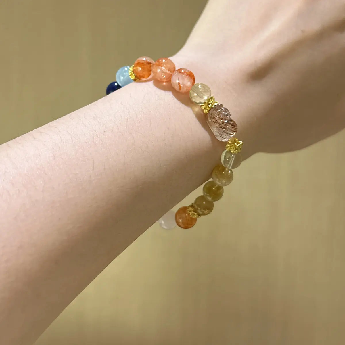 multi gemstone bracelet for emotional balance communication luck and positive energy