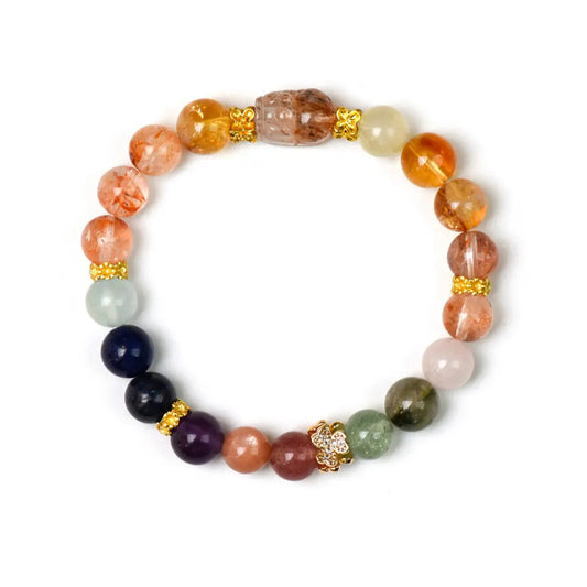 multi gemstone bracelet for emotional balance communication luck and positive energy