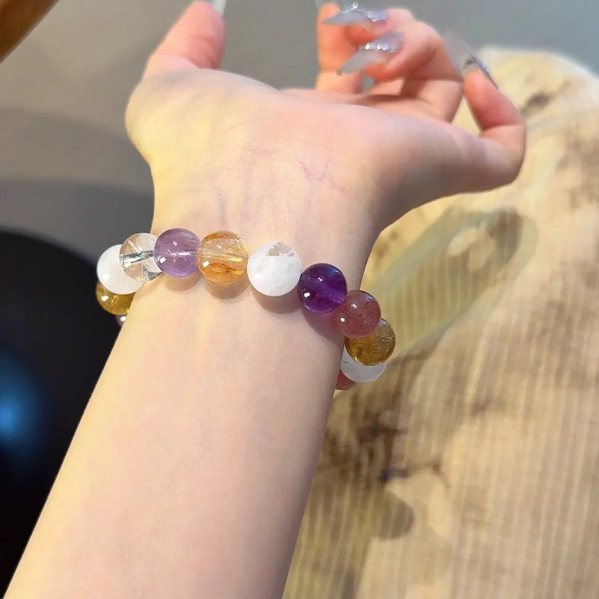 multi gemstone bracelet for love luck wealth and emotional balance energy