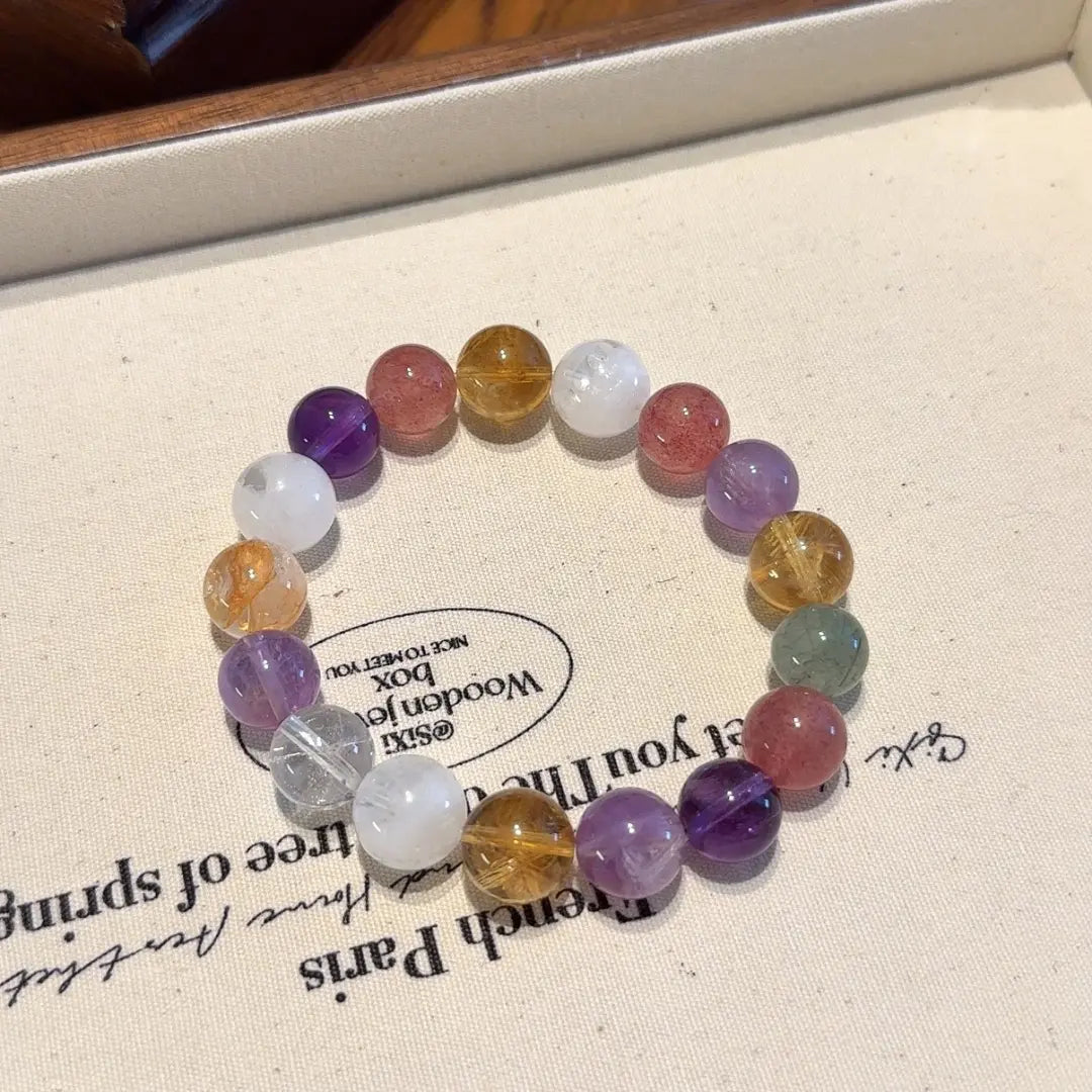 multi gemstone bracelet for love luck wealth and emotional balance energy
