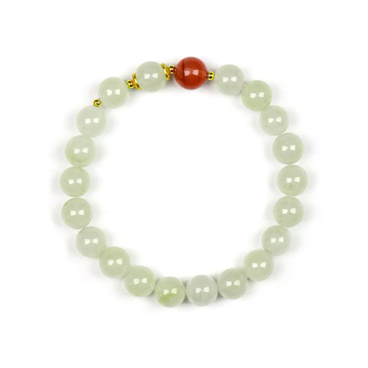 green garnet and nanhong agate bracelet for vitality confidence and career growth
