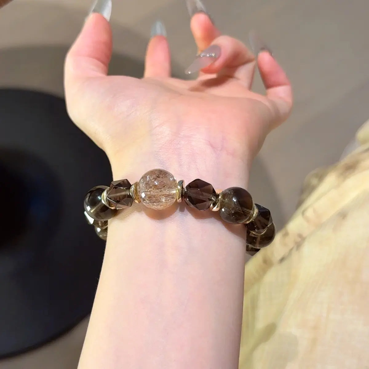smoky quartz bracelet for decision making clarity and business success