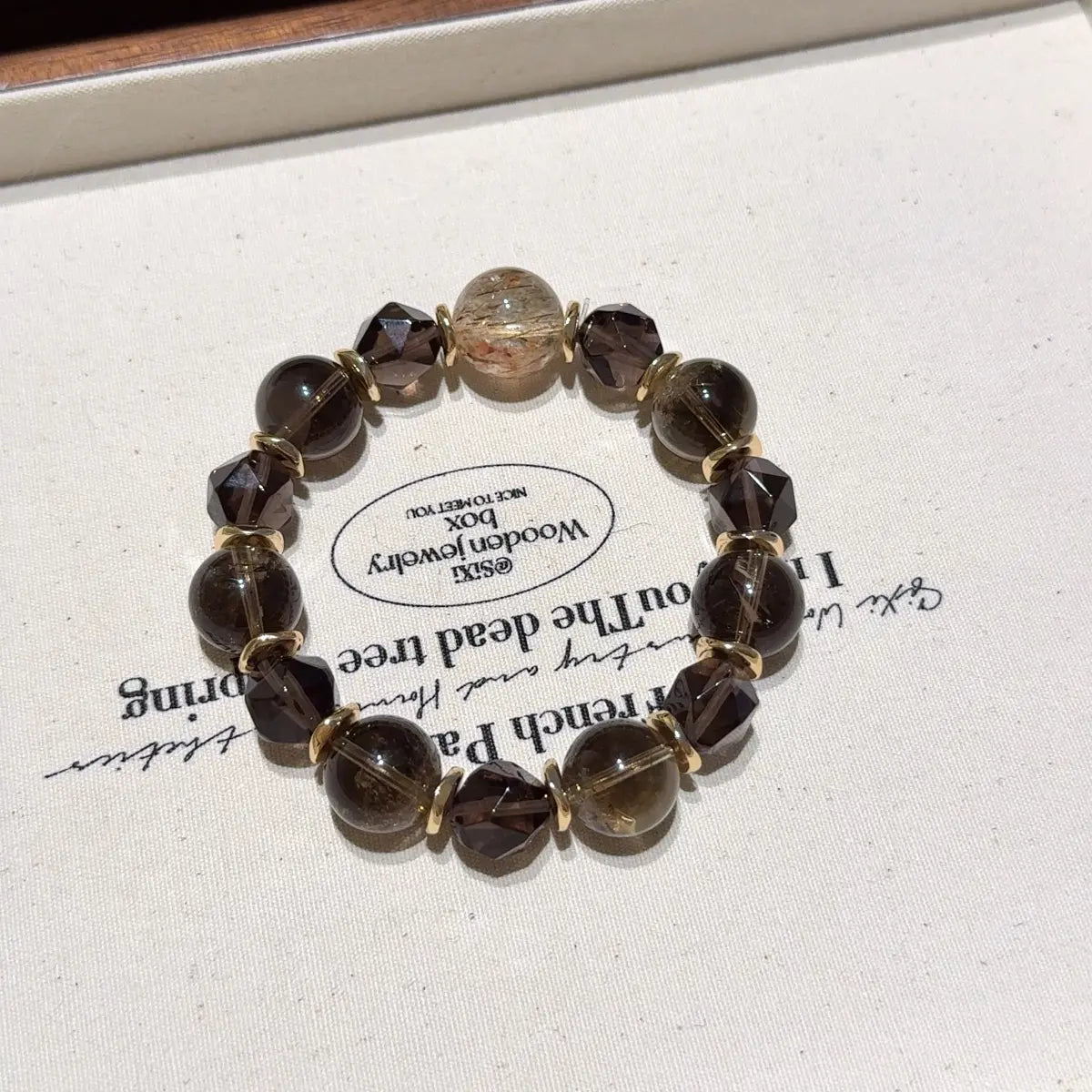smoky quartz bracelet for decision making clarity and business success