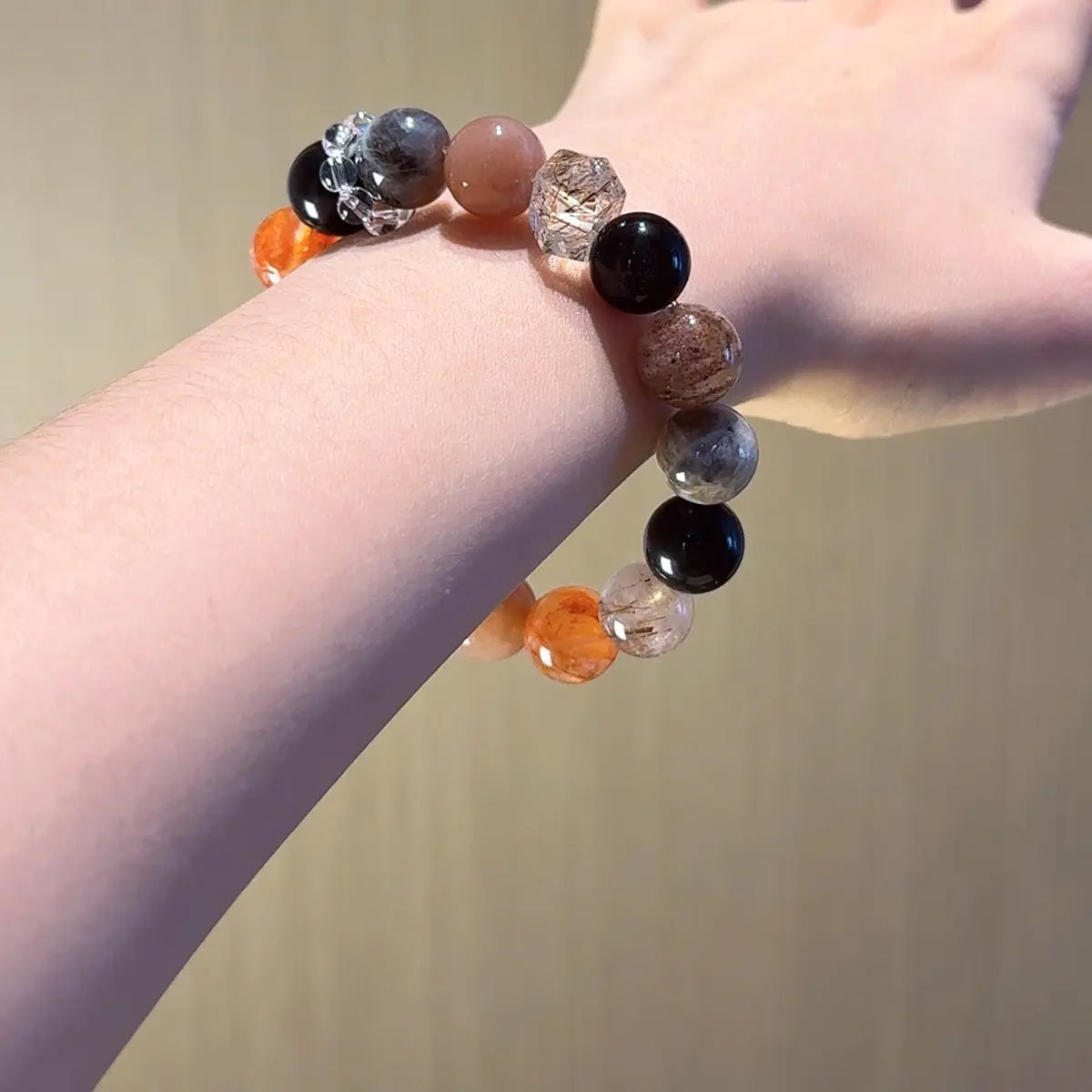 black red gemstone bracelet for protection power and career breakthrough