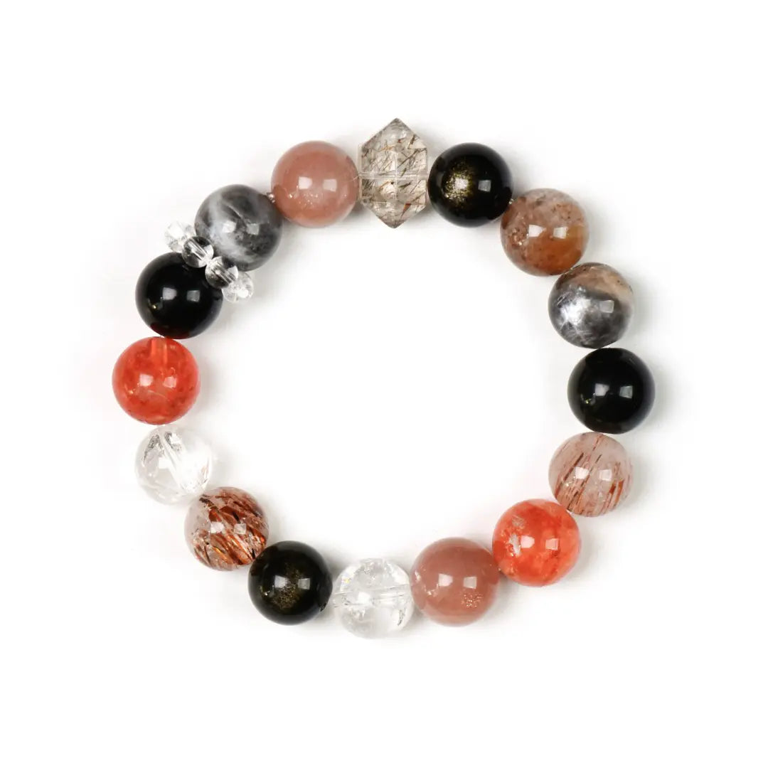 black red gemstone bracelet for protection power and career breakthrough