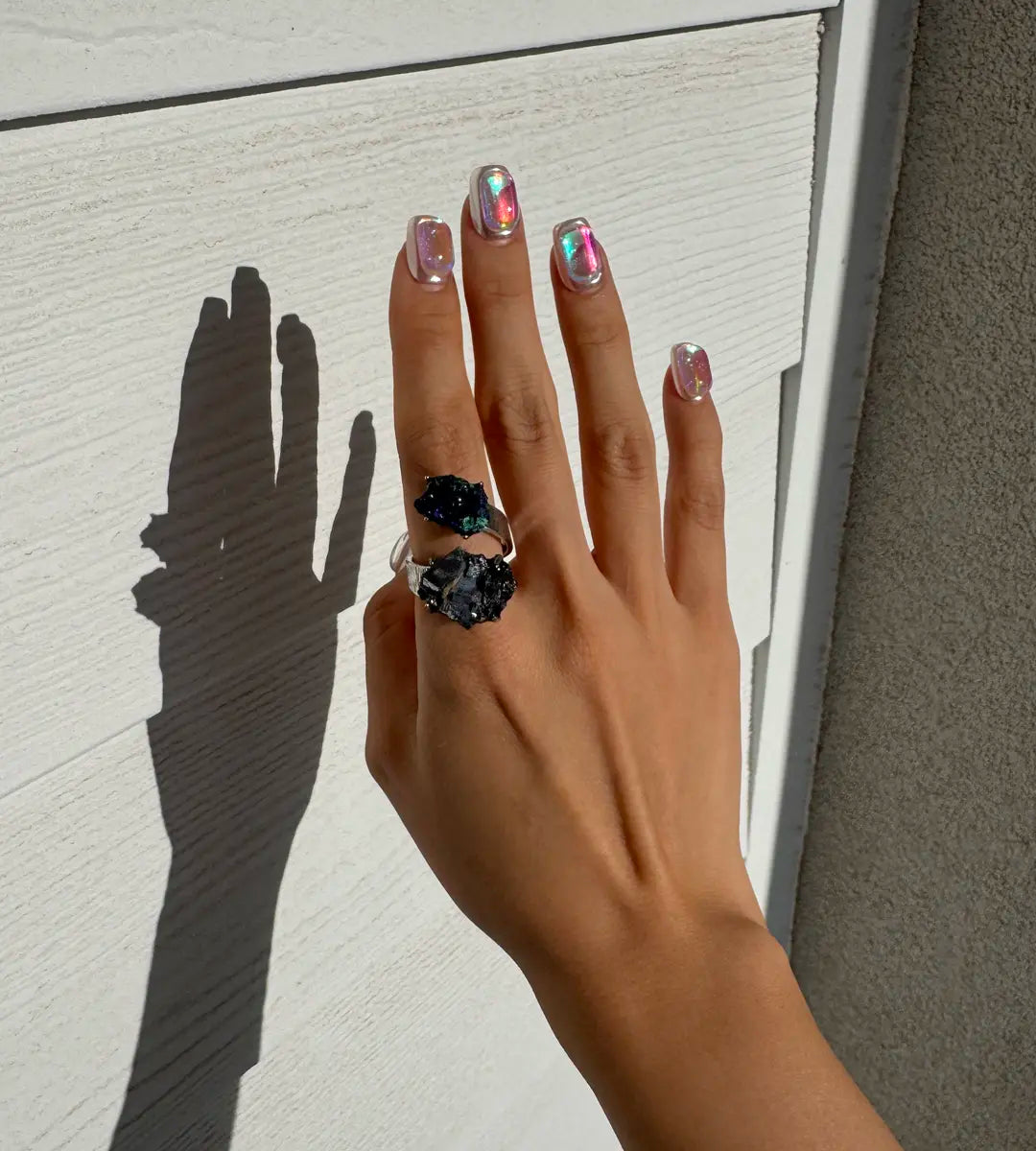Raw Azurite with Malachite & Galena One of a Kind Ring
