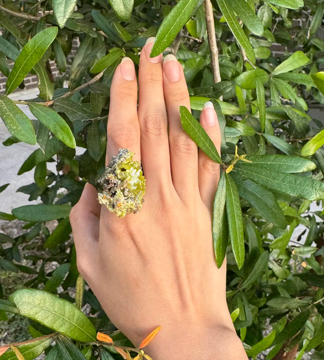 Pyromorphite · Adjustable Open Ring (Fits Most Sizes)