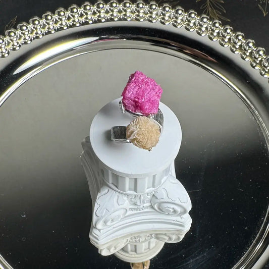 Desert Rose & Ruby One of a Kind Ring