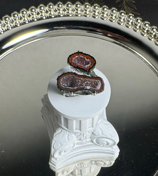 Agate Geode One of a Kind Ring