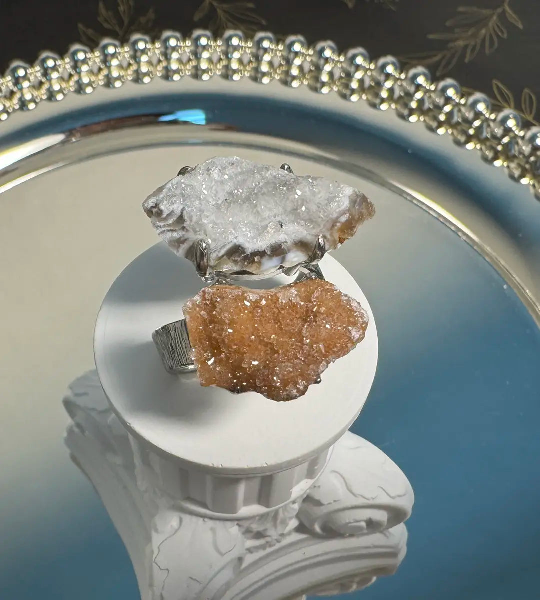 Raw Sugar Quartz Duo One of a Kind Ring