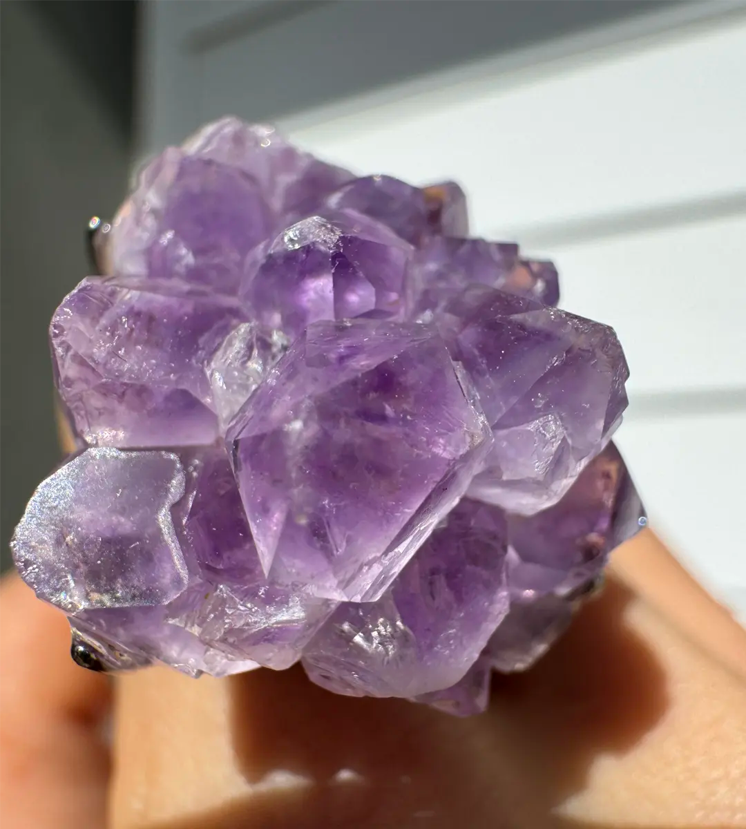 Brazilian Amethyst Raw Crystal Ring – One of a Kind