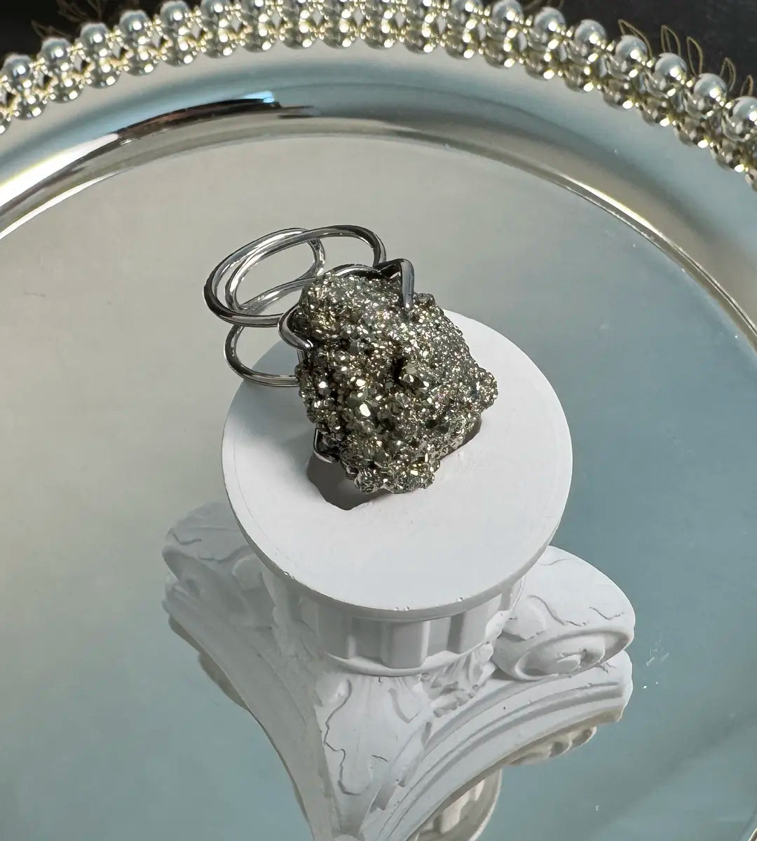 Pyrite Raw Crystal Ring – One of a Kind