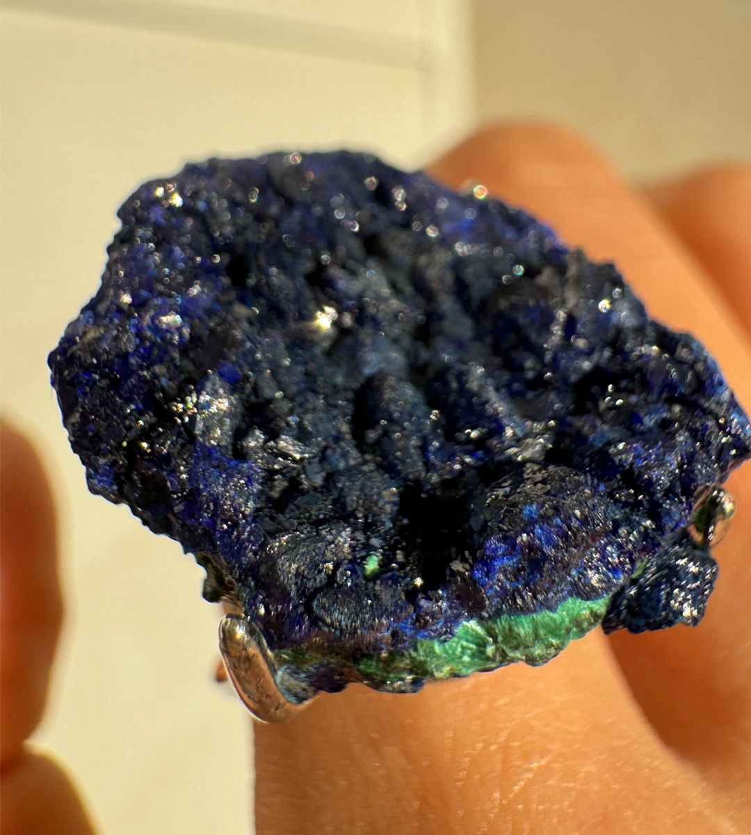 Astara Azurite with Malachite Ring | One of a Kind Crystal Ring