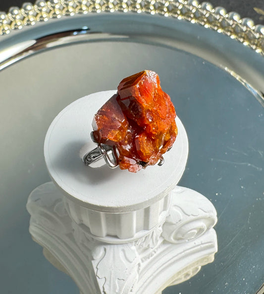 Raw Vanadinite One of a Kind Ring