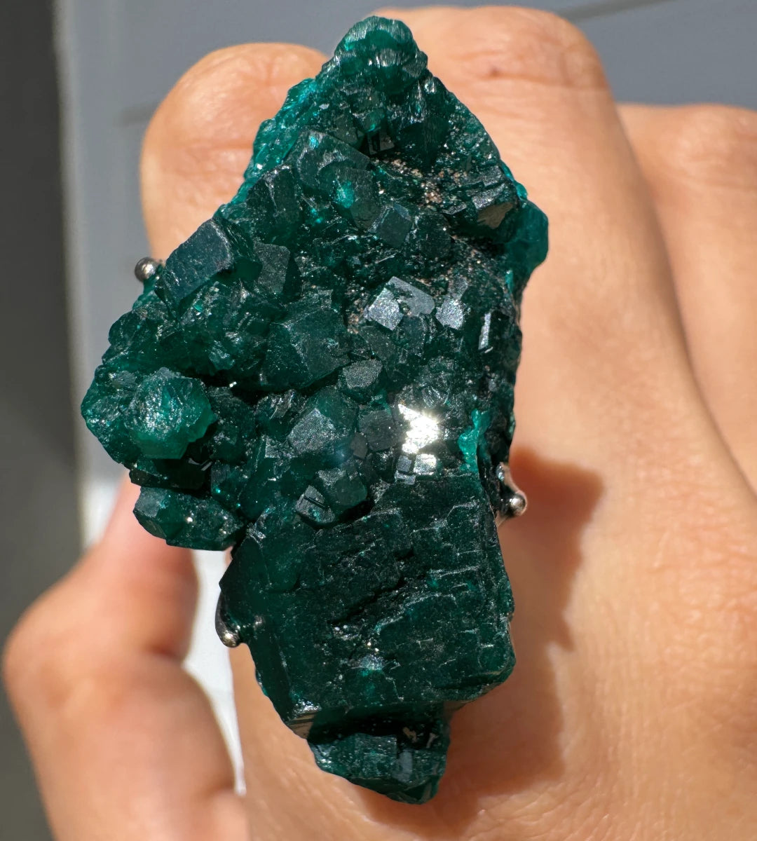 Dioptase One of a Kind Ring