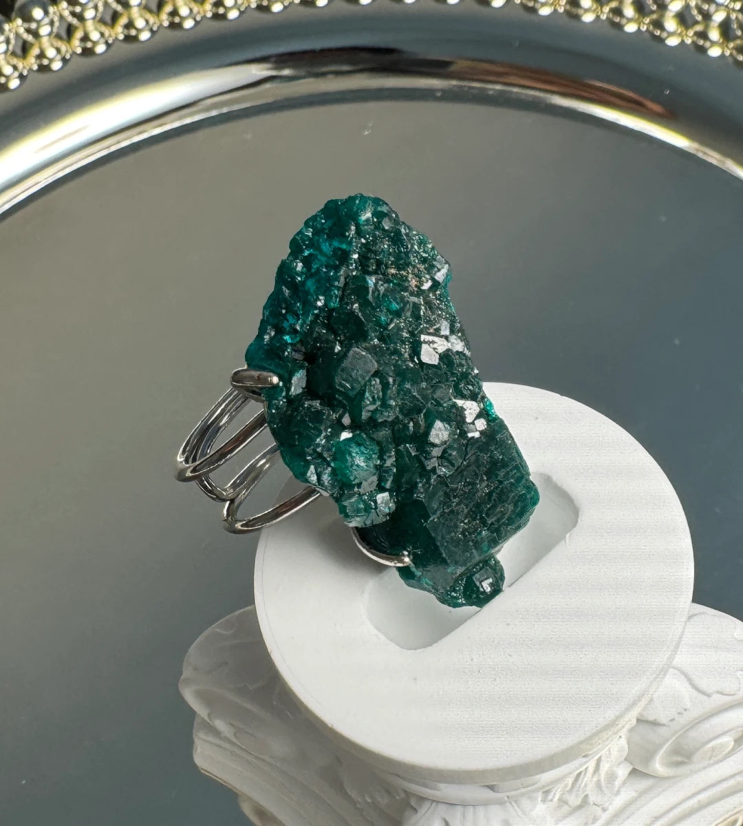 Dioptase One of a Kind Ring