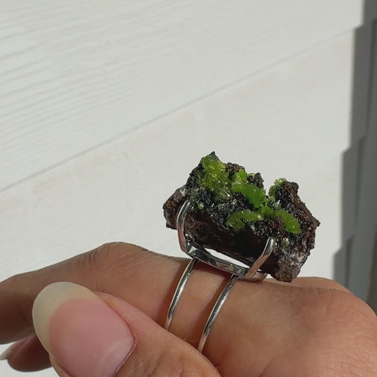 Pyromorphite · Adjustable Open Ring (Fits Most Sizes)