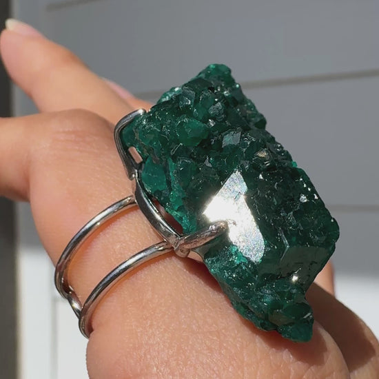 Dioptase One of a Kind Ring