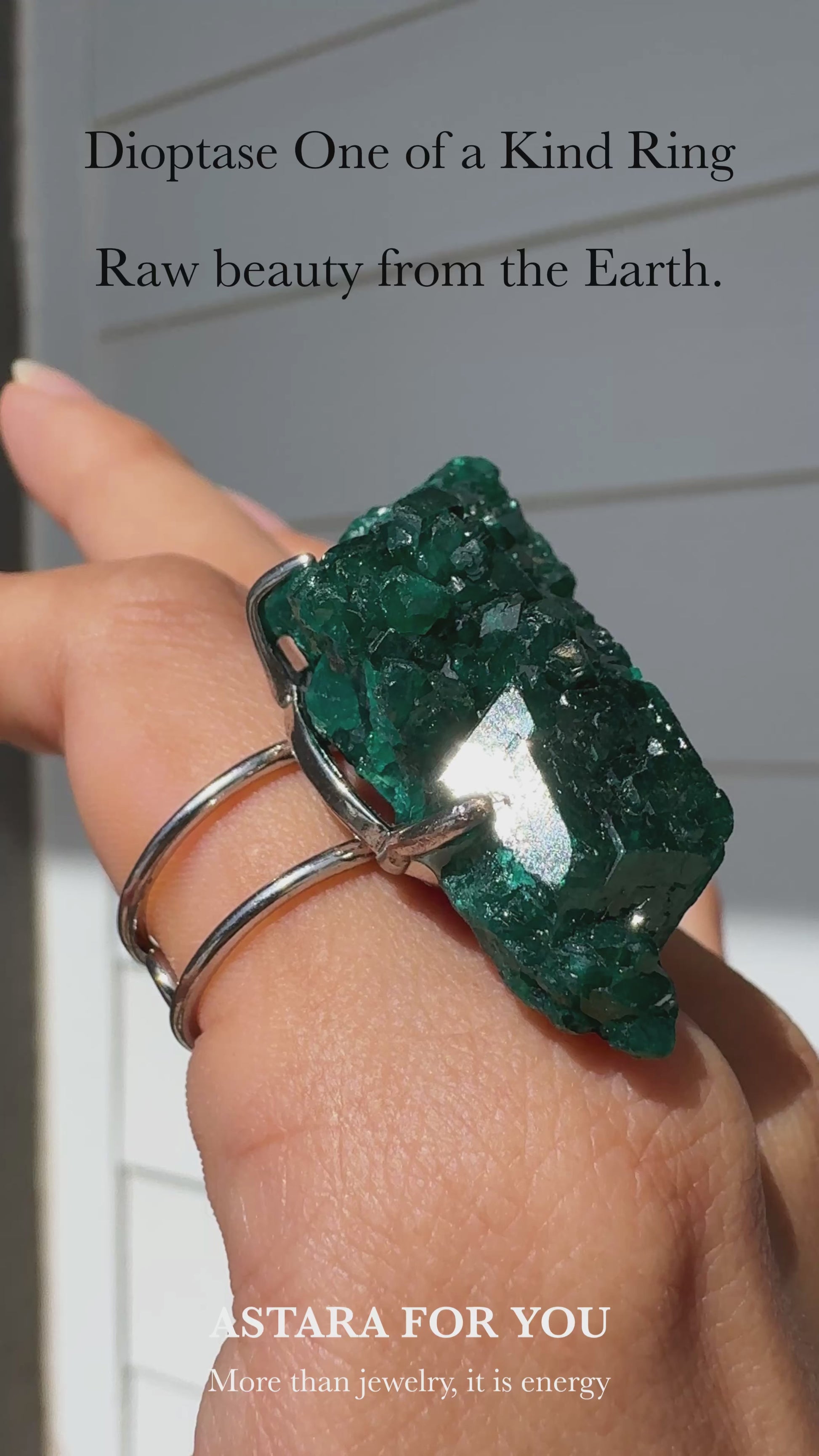 Dioptase One of a Kind Ring