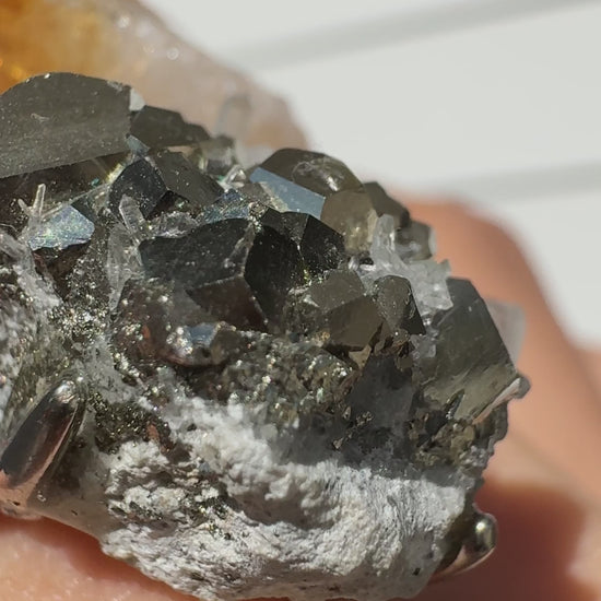 Citrine & Pyrite One of a Kind Ring